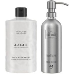 Scottish Fine Soaps Au Lait Hand Wash Refill 750ml & Refillable Alumin