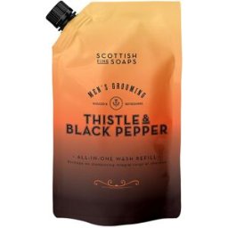 Scottish Fine Soaps Thistle & Black Pepper All In One Wash Refill 1.2l
