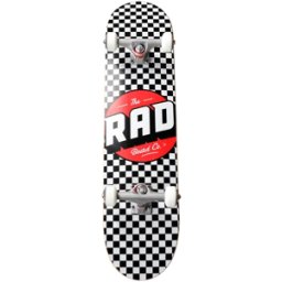 RAD Skateboards RAD Checkers Progressive Complete Skateboard (Black/White) - Black;White - Size: 7.75