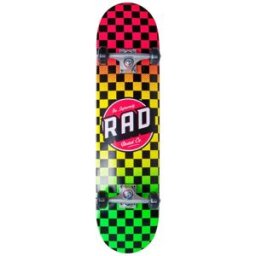 RAD Skateboards RAD Checkers Progressive Complete Skateboard (Rasta) - Red;Yellow;Green - Size: 8
