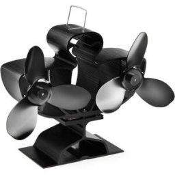 VonHaus Double Stove Fan – 6 Blade Heat Powered Log Burner Fan, New