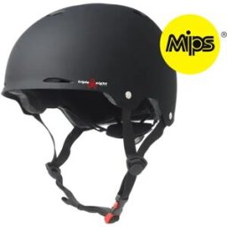 Triple Eight Gotham MiPS Skate Helmet (Black Rubber) - Black - Size: Extra Small