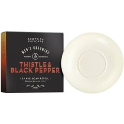 Scottish Fine Soaps Thistle & Black Pepper Shave Soap Refill 100g in C