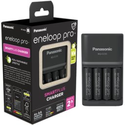 Panasonic Eneloop SmartPlus Charger inc. 4 x Eneloop Pro AA 2500mAh Batteries