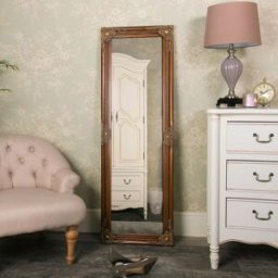 Tall Gold Wall Mirror 47cm x 142cm Material: Mirrors