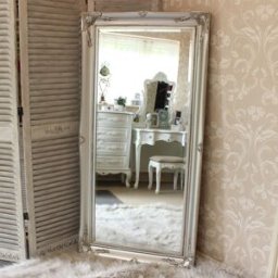 Large Silver Ornate Wall/Floor Mirror 158cm x 78cm Material: Mirrors/Wall Mirrors