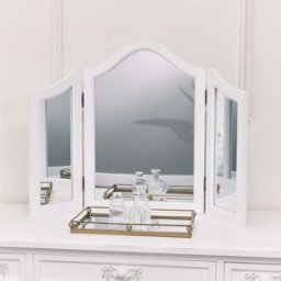 Antique White Triple Dressing Table Mirror - Pays Blanc Range Material: Furniture/Furniture Ranges/Pays Range
