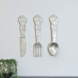 Giant Decorative Wall-Mounted Cutlery Set Material: Home Decor & Accessories/Wall Art & Plaques