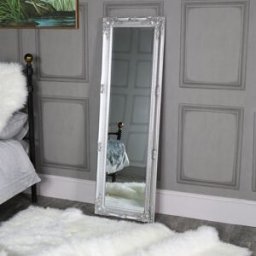 Tall Silver Wall / Leaner Mirror 47cm x 142cm Material: Mirrors