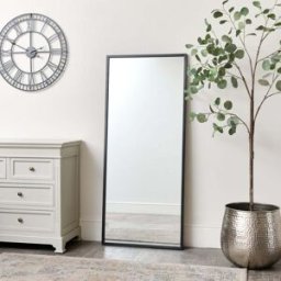 Large Black Rectangle Wall Mirror 60cm x 140cm Material: Mirrors