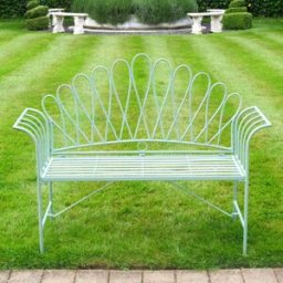 Antique Arched Sage Green Garden Bench Material: Garden