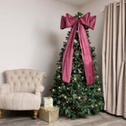Extra Large Dark Red Velvet Christmas Bow - 70cm x 140cm Material: Christmas