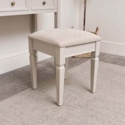 Taupe-Grey Cushioned Dressing Table Stool - Daventry Taupe-Grey Range Material: Furniture/Furniture Ranges/Daventry Range/Daventry Taupe-Grey Range