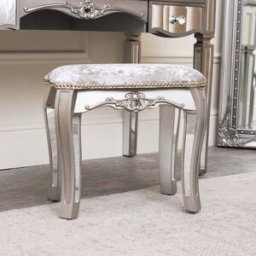 Mirrored Dressing Table Stool - Tiffany Range Material: Furniture/Furniture Ranges/Tiffany Range