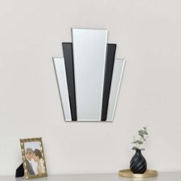 Art Deco Fan Wall Mirror - 50cm x 40cm Material: Mirrors
