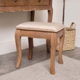 Dark Wood Dressing Table Stool - Ashwell Range Material: Furniture/Furniture Ranges/Ashwell Range