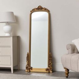 Large Tall Arch Antique Gold Ornate Mirror - 150cm x 60cm Material: Mirrors