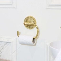 Luxe Gold Toilet Roll Holder 17cm x 16cm Material: Shop By Room/Bathroom/Toilet Roll Holders