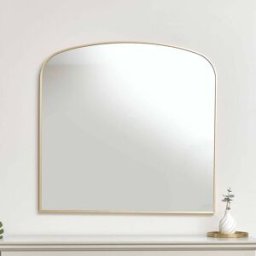 Large Gold Framed Arched Wall Mirror 92cm x 91cm Material: Mirrors