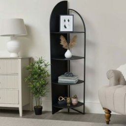 Freestanding Black Corner Shelf Material: Home Decor & Accessories/Shelves & Storage
