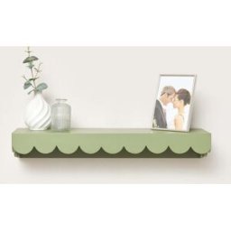 Large Green Scalloped Wall Storage Shelf - 61cm Material: Home Decor & Accessories/Shelves & Storage