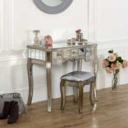 Mirrored Dressing Table and Stool - Tiffany Range Material: Furniture/Furniture Ranges/Tiffany Range