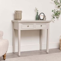 2 Drawer Console / Dressing Table - Daventry Taupe-Grey Range Material: Furniture/Furniture Ranges/Daventry Range/Daventry Taupe-Grey Range
