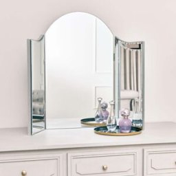 Vintage Style Dressing Table Triple Mirror Material: Mirrors