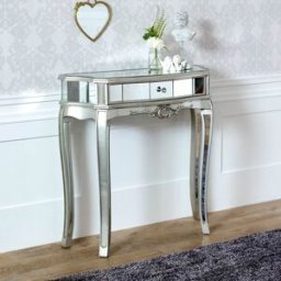 Half Moon Mirrored Console Table - Tiffany Range Material: Furniture/Furniture Ranges/Tiffany Range