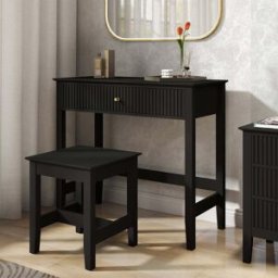 Dressing Table & Stool Set - Hales Black Range Material: Furniture/Furniture Ranges/Hales Range/Hales Black Range