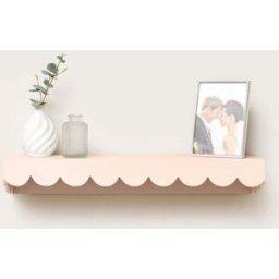 Large Pink Scalloped Wall Storage Shelf - 61cm Material: Home Decor & Accessories/Shelves & Storage