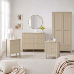 Double Wardrobe, Chest of Drawers & Pair of Bedside Tables - Hales Taupe Range Material: Furniture/Furniture Ranges/Hales Range/Hales Taupe Range