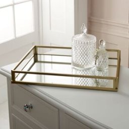 Large Gold Mirrored Cocktail Tray Material: Shop By Room/Kitchen & Dining
