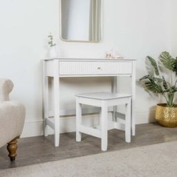 Dressing Table & Stool Set - Hales White Range Material: Furniture/Furniture Ranges/Hales Range/Hales White Range