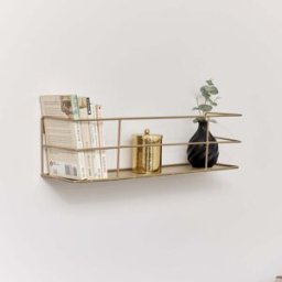 Gold Metal Wire Wall Shelf - 56cm Material: Home Decor & Accessories/Shelves & Storage