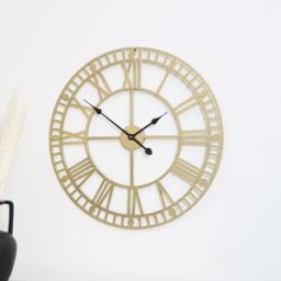 Gold Metal Skeleton Clock 60cm x 60cm Material: Home Decor & Accessories/Clocks
