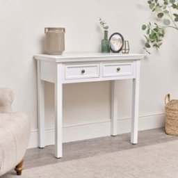 White 2 Drawer Console / Dressing Table - Daventry White Range Material: Furniture/Furniture Ranges/Daventry Range/Daventry White Range