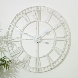 Large White Skeleton Wall Clock 80cm x 80cm Material: Home Decor & Accessories/Clocks