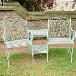 Set of 2 Green Lovers Garden Benches Material: Garden