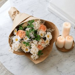 Faux Cream & Blush Pink Florals Extra Large Mixed Bouquet