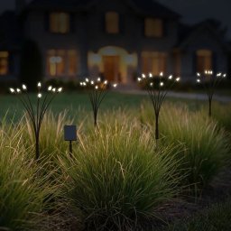 Sol R Brite Solar Firefly Garden Lights 4-Pack Swaying Outdoor Pathway Decor