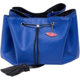 Donna May London Lay Flat Faux Leather Collection Makeup Bag - Royal B