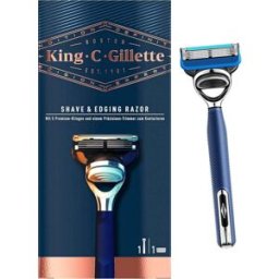 King C. Gillette Shave & Edging Men’s Wet Razor + 1 Blade (Navy Blue Gift Set)
