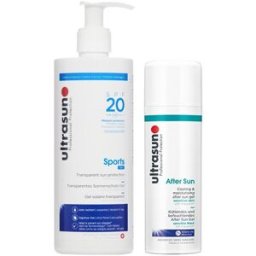 Ultrasun Sports Gel SPF20 400ml & Aftersun 150ml Duo