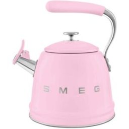 Smeg 50's Retro Style WKF01 Whistling Stove Top Kettle - Pink