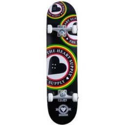 Heart Supply Orbit Logo Complete Skateboard (Black/White/Red) - Black;White;Red - Size: 7.75