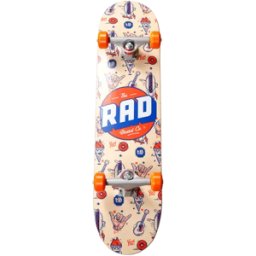 RAD Skateboards RAD Logo Progressive Complete Skateboard (Wallpaper) - White;Orange;Blue - Size: 7.75
