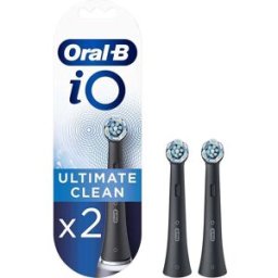 Oral-B iO Ultimate Clean Electric Toothbrush Head – Pack of 2, Black