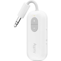 Twelve South AirFly SE Bluetooth 5.0 Transmitter for TV/Airplane to Wireless Headphones – Wireless Adapter for AirPods, Airplane, Car, Gym, Home, Use With Any 3.5 mm Audio Jack, New