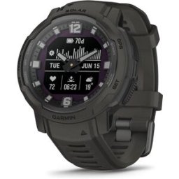 Garmin Instinct Crossover Solar – 45mm Rugged Hybrid Smartwatch, Solar Charging, 70-Day Battery, GPS, SpO2 - Graphite, New